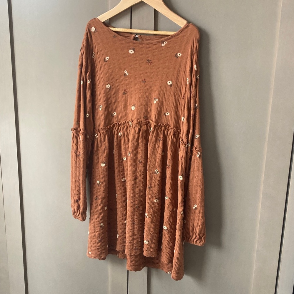 LC Lauren Conrad Brown Floral Kids Dress